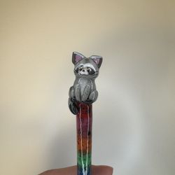 Raccoon crochet hook size f