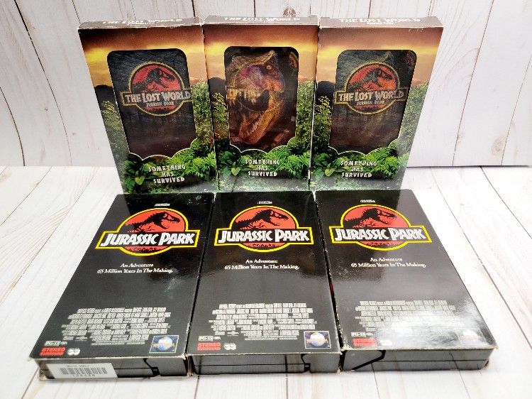 (6) Jurassic Park VHS Movies