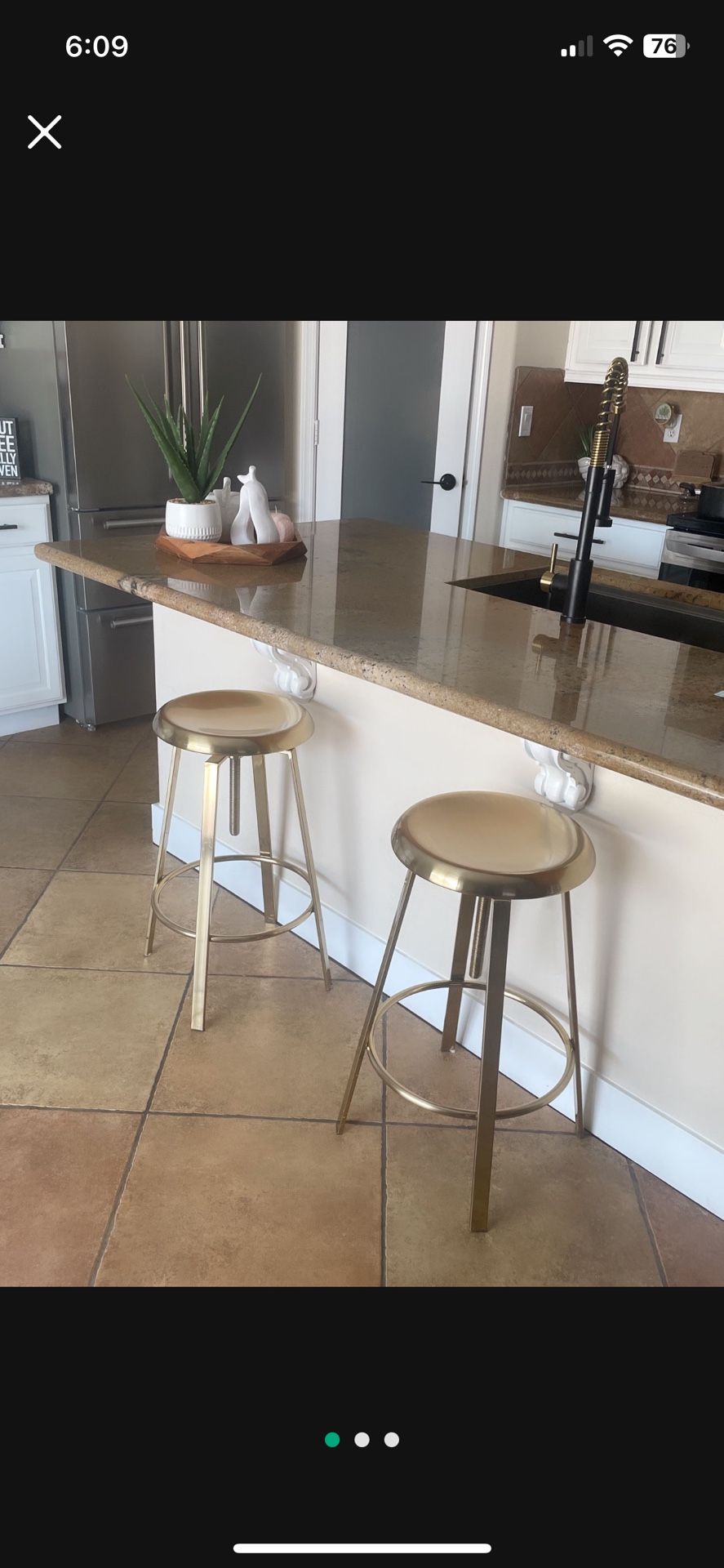 Gold Bar Stools