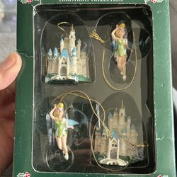 Disney TINKER BELL & CASTLE Miniature Ornaments