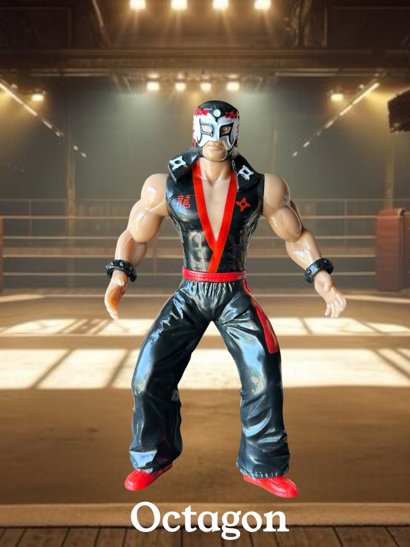 Octagon luchador figure, 7” inches tall