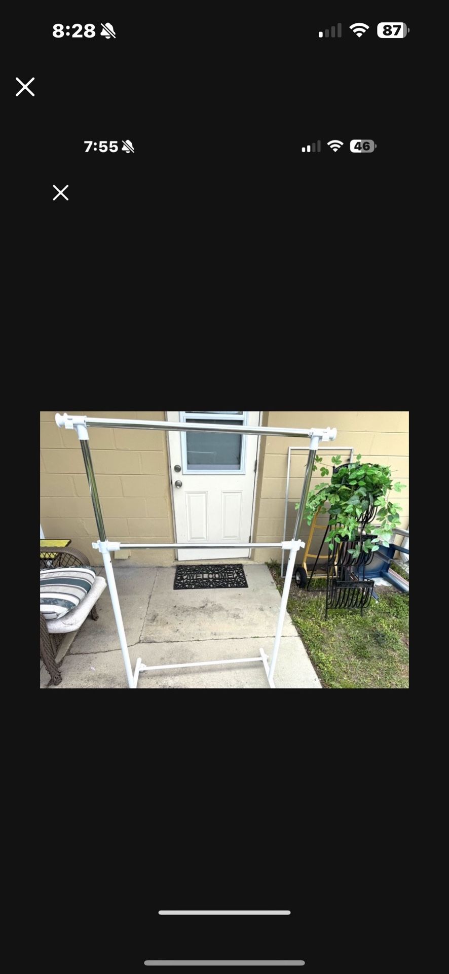 Adjustable Double Rod Garment Rack White - Room Essentials On Wheelsâ„¢:lightweight