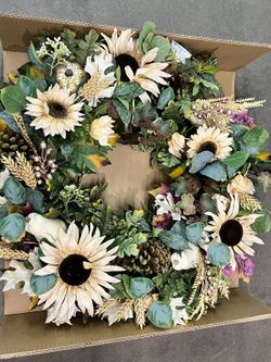 Harvest Wreath, Floral & Fall 30″ Wreath