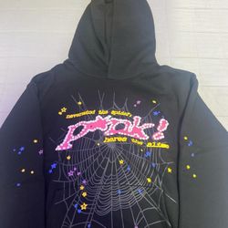 ( Only Got In Size Small ) Sp5der Hoodie Black Pink Small 