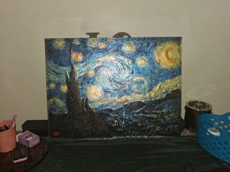 Starry Night glassTextured Canvas Wall Art