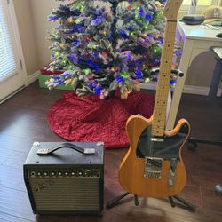 Fender Squier Telecaster Electric Guitar & Amp