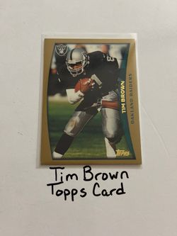 Tim Brown Oakland Raiders Hall of Fame WR Topps Card.