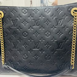 **For Sale: Louis Vuitton M43758 Surenne MM Monogram Empreinte Black CA2188 Chain Tote Bag - Like New Condition - $3000**