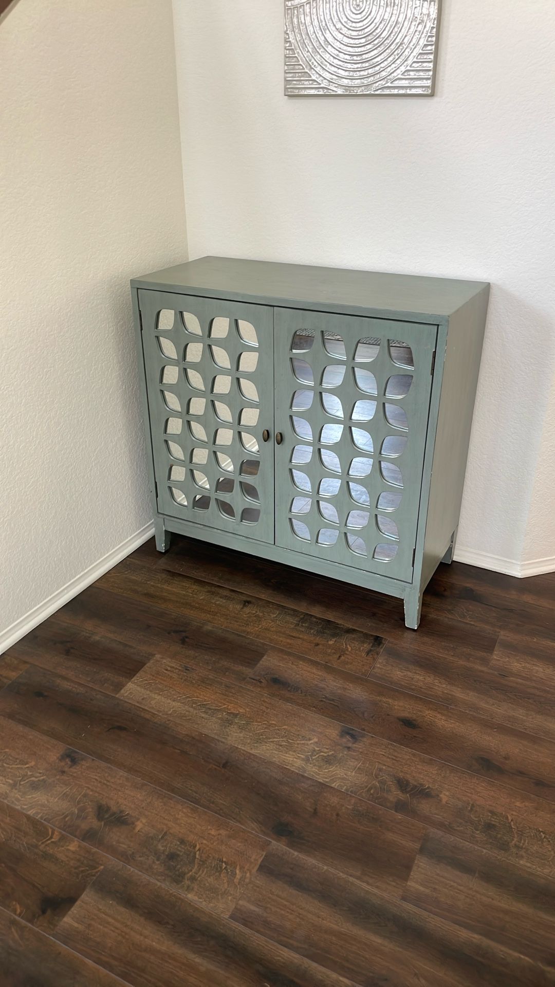Cabinet Green Mirrored