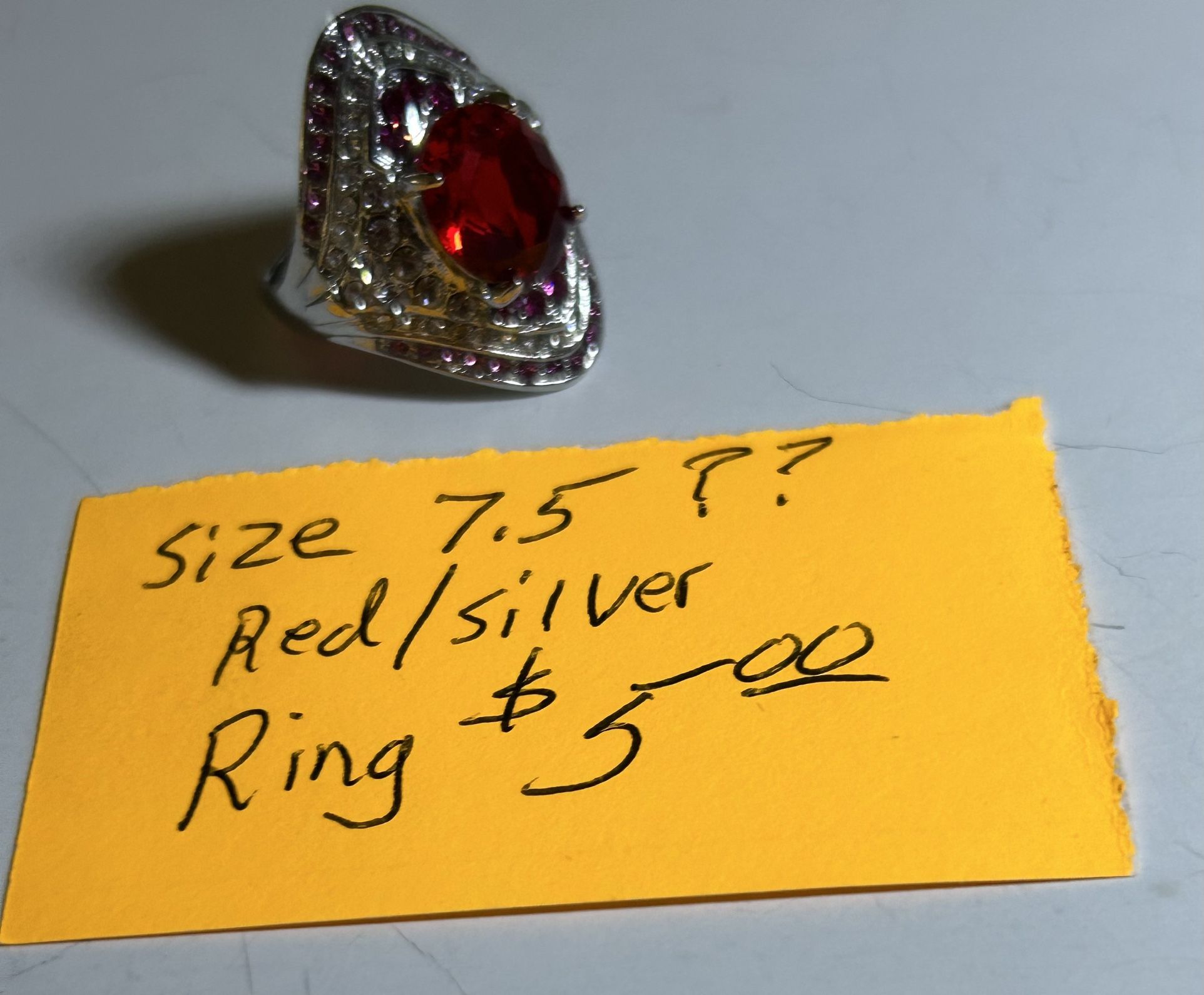 Red Silver Ring