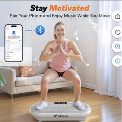 MERACH Vibration Plate Trainer Pro - 440 lb Support, Enhanced Motor, Bluetooth, Silicone Pedals NEW