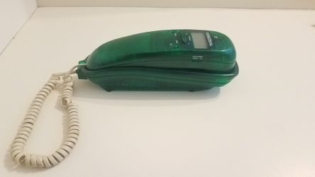 Bell Phones Northwestern 77519 One Touch Caller ID Corded Phone Clear Hunter Green. 