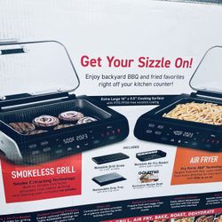 Gourmia smokeless Grill + Air fryer 