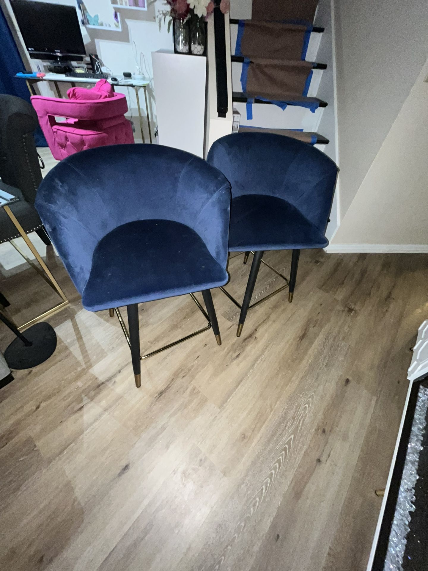 Blue Bar Stools