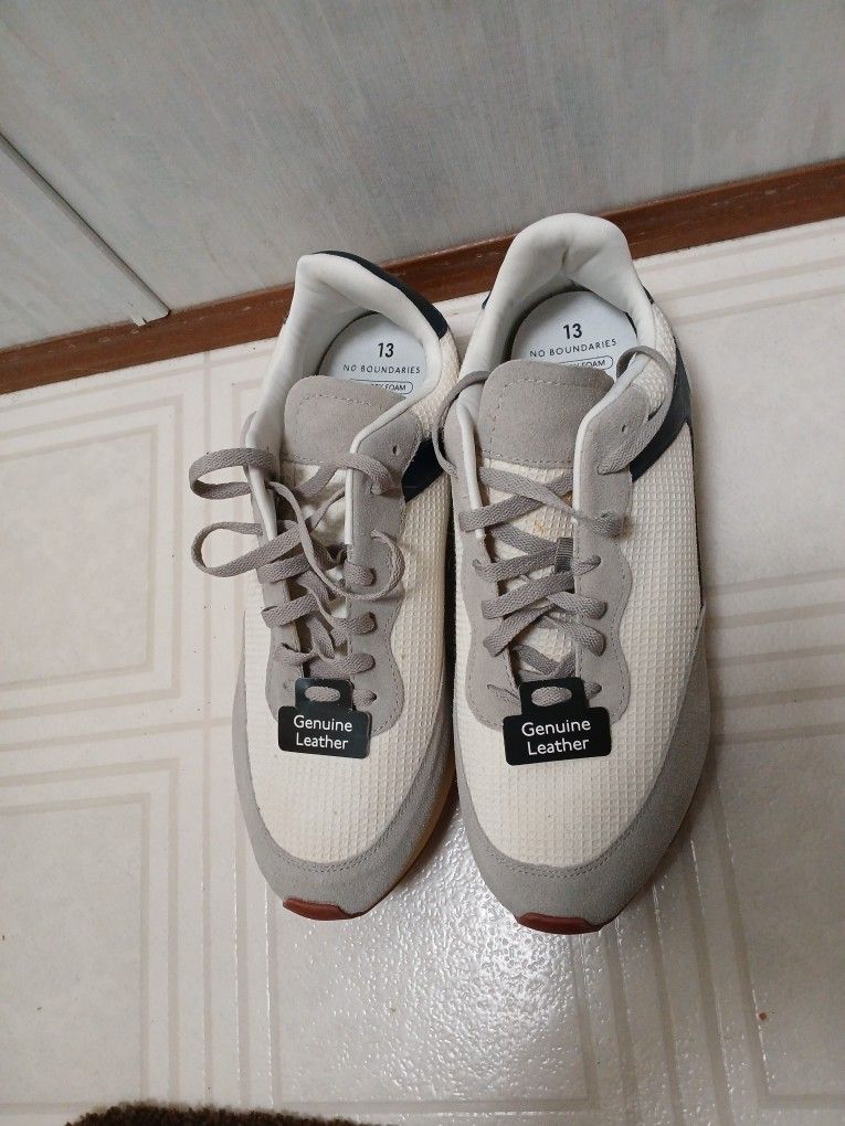 Genuine Leather Pair Of Shoes Size 13, New Just Out Of The Box