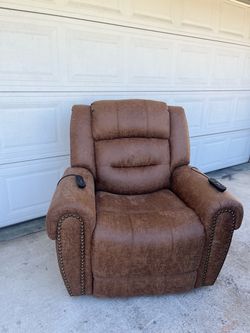 Eonix Power Lift Recliner w/ Heat & Massage – Dual Remote – Brown