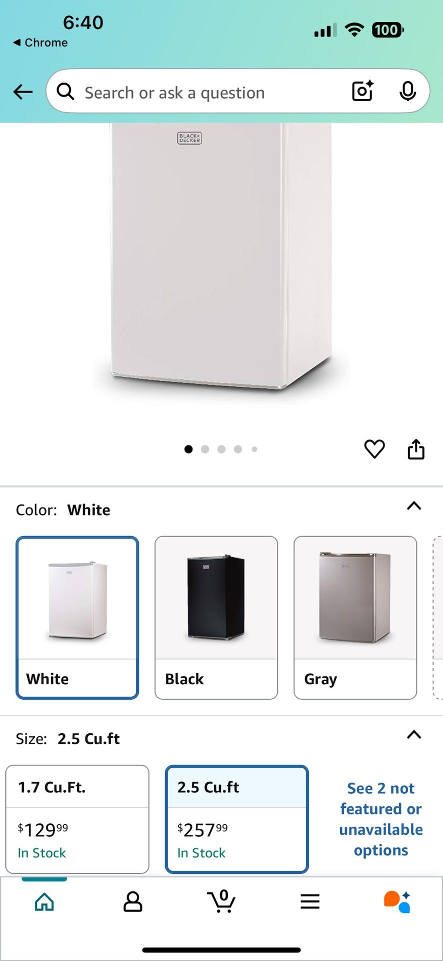 Black & Decker Mini Fridge