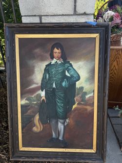 Blue boy oil painting