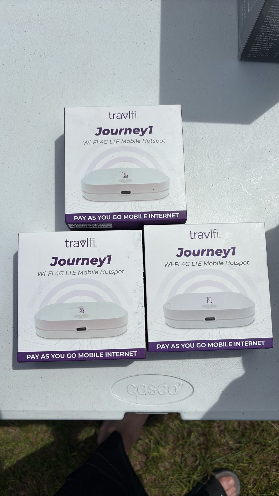 Travlfi journey, one Wi-Fi 4G LTE mobile hotspot