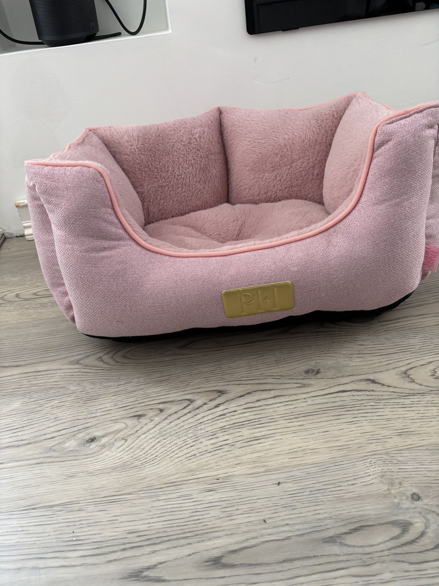Pink pet bed
