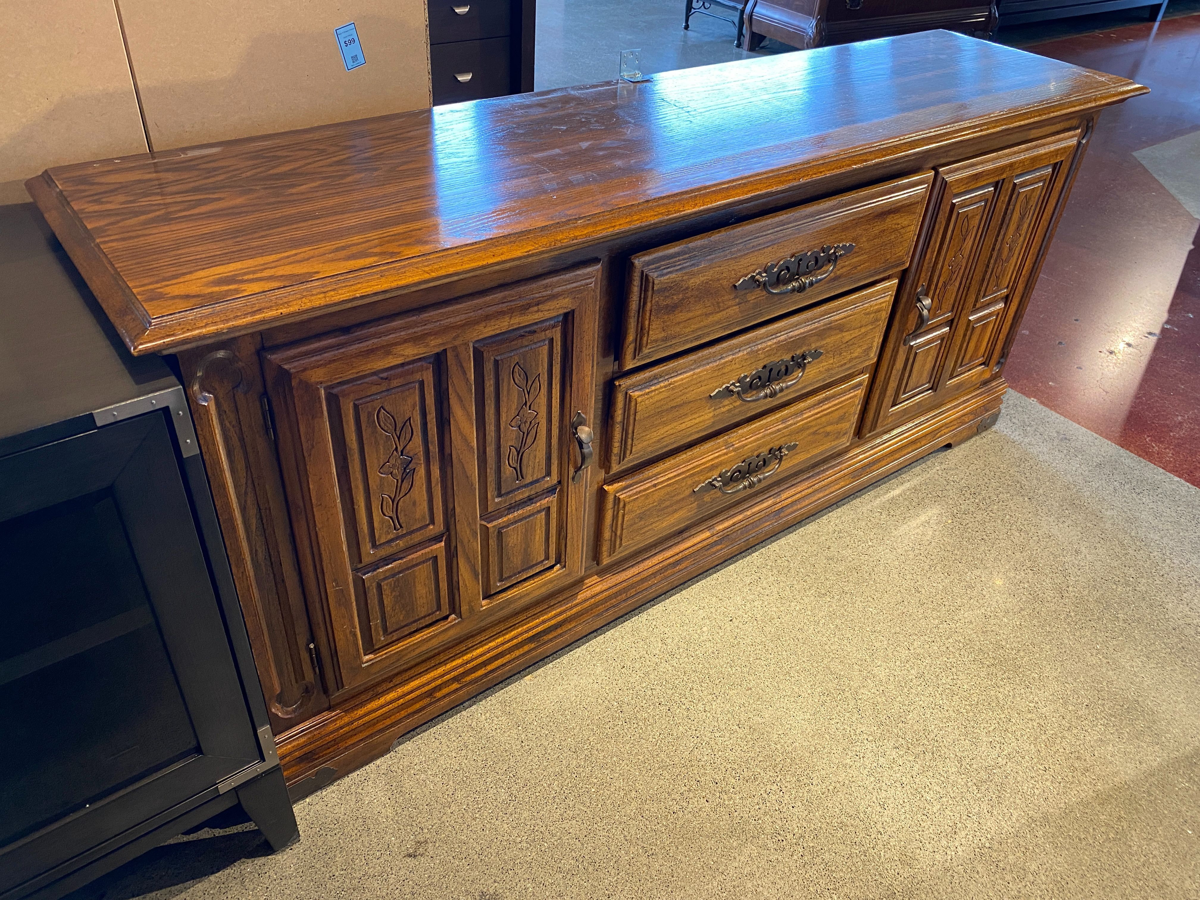 Floral Carved Buffet