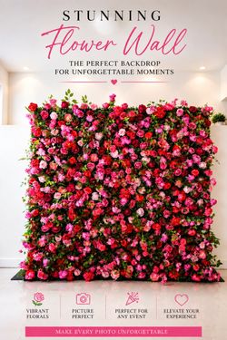 Artificial Flower Wall Backdrop Panel