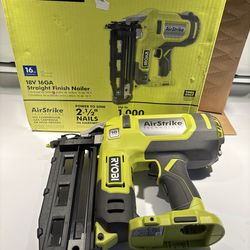 New Ryobi 18V ONE+ Cordless AirStrike Straight Finish Nailer