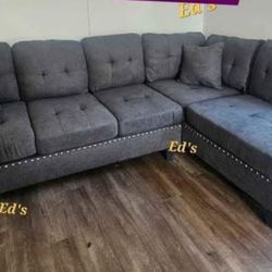 BRAND NEW 2PC SECTIONAL SOFA SET WITH ACCENT PILLOW INCLUDED $329