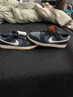 Nike Dunk Low Navy Blue Gum Sole Sneakers