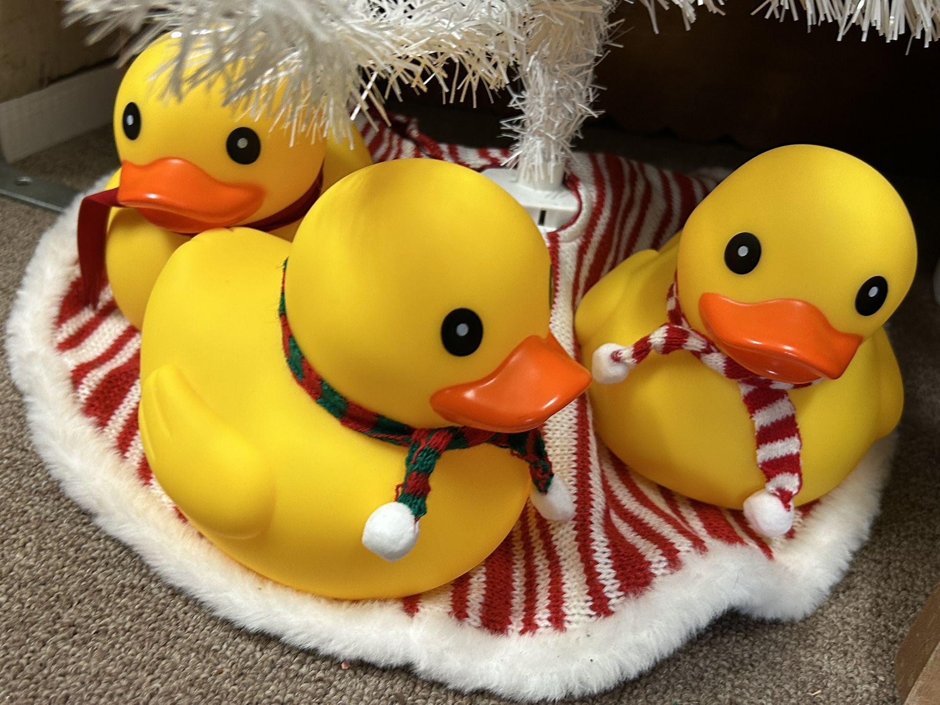 Fun Jumbo Rubber Duck w/ Holiday Scarf