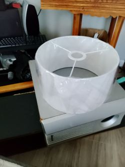 new white drum lamp shades