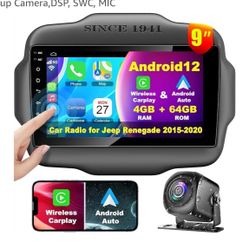 Android 12 Stereo Jeep Renegade 2015-2020