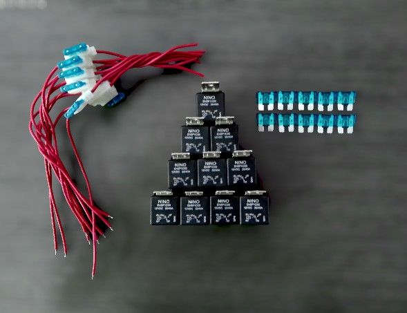 30pc Automotive Relay: 12V DC 30/40A Copper Wire EH5P1C00 15amp Fuse Inline New