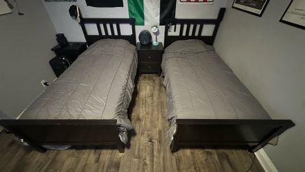 IKEA HEMNES Black Twin Size Bed Frames