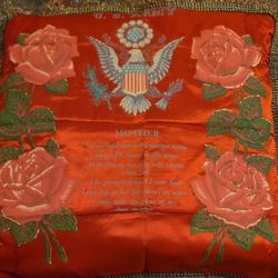 3 US ARMY WW2 Silk Pillow Cases To Mother And Father