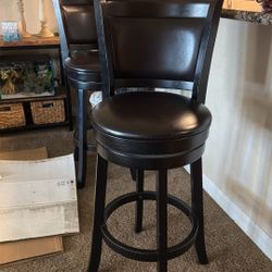 Espresso Brown Swivel Chairs Set Of 2