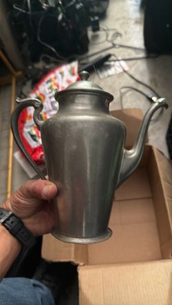 Vintage Pewter Teapot with Lid