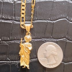 Small Religious Pendant And Chain Set 
