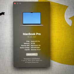 MacBook Pro 16in m1