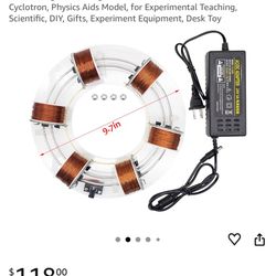 6 Coils Ring Electromagnetic Accelerator, Brushless Motor Cyclotron, Physics Aids Model, for Experimental Teaching, Scientific, DIY, Gifts, Experiment