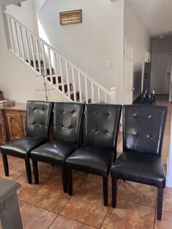 Steve silver Company.(Set of4) Black leather