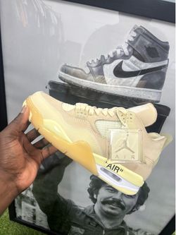 Off white sail Jordan 4s