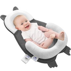 BESTLA Infants Pillow Baby Head Support Newborn Lounger Cute Bear Design Nest with Soft Cotton Fabric Certified Safe for Babies Portable Baby Snuggle 