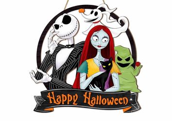 Halloween Wooden Door Sign