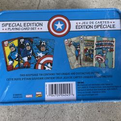 Captain America 2 Deck Cars In Tin 