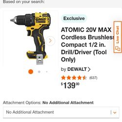 Atomic 20V MAX Cordless Compact Drill 