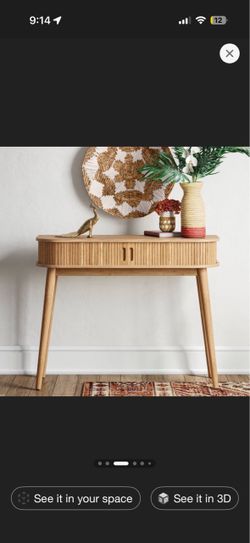 Threshould entryway table/console table natural finish