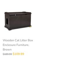 Wooden Cat Litter Box Console 