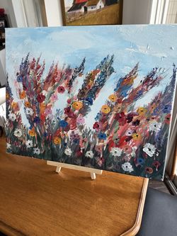 Acrylic flower painting