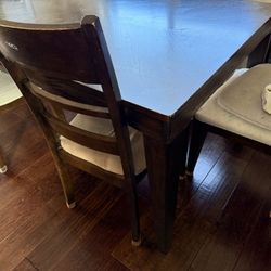 Beautiful Brown Dining Table With Six Chairs 
